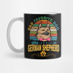 Dad Favorite Dog German Shepherd Vintage Mug